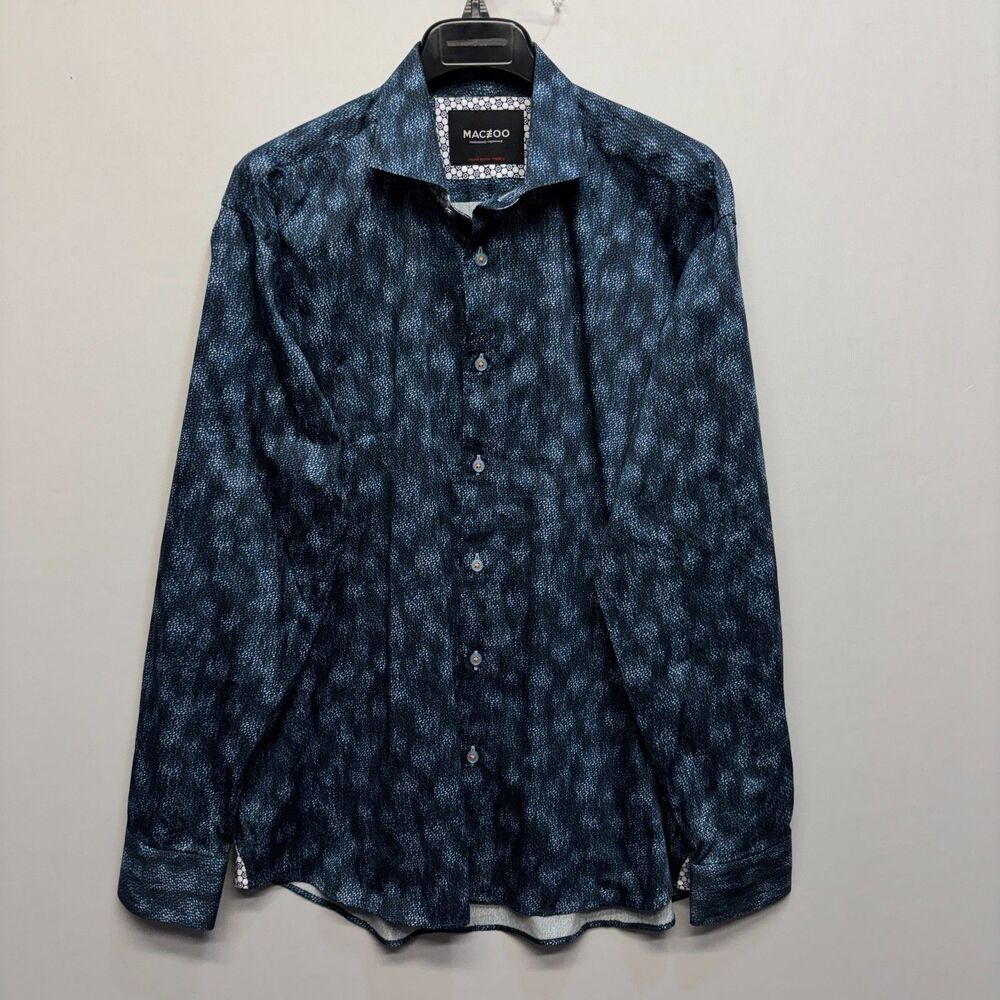 Maceoo Men Button Down Einstein Sleeve Shirt Top Size 5/XL X-Large D111 -22